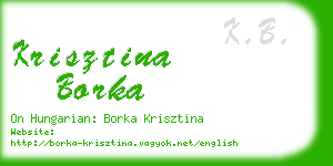 krisztina borka business card